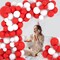 Red White Balloon Garland Arch Kit, 122PCS White and Red Balloons Red White Party Balloons(Red White)